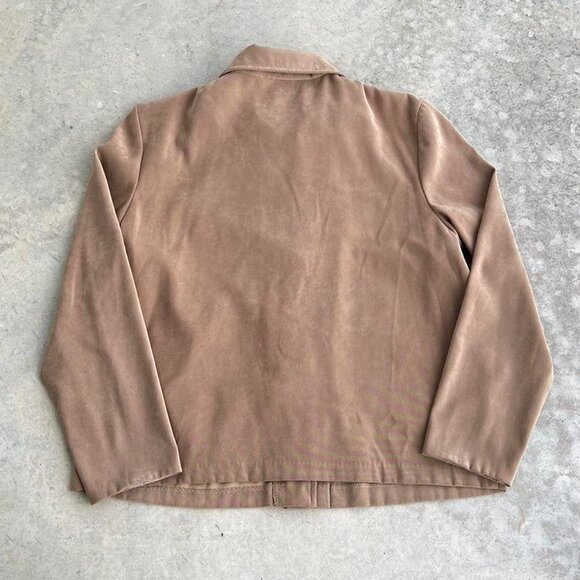 Vintage 90s Y2K Tan Camel Jacket Briggs Women's Large - Picture 5 of 8